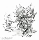 Warcraft Knight Death Tauren Lich King Wrath Pages Coloring Creativeuncut Orc Drawings Wow Sketch Dlc Gibbons Mark Blizzard Character Drawing sketch template