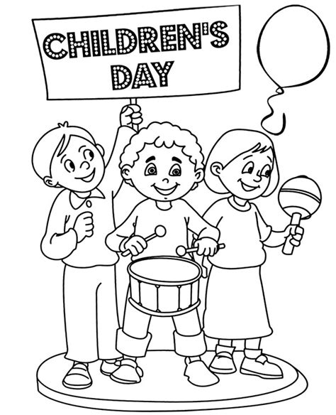 childrens day coloring page