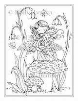 Fairy Mushroom sketch template