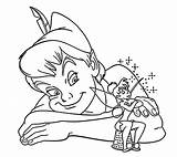 Pan Peter Tinkerbell Coloring Pages Printable Disney Kids Peterpan Drawing Wendy Sheets Color Colouring Drawings Print Friends Cartoon Tinker Bell sketch template