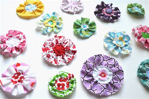 textile trolley easy craft  chidren fabric flowers
