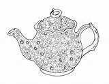 Teapot Coloring sketch template