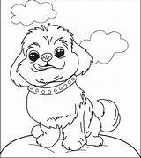 Coloring Puppy Dog Fluffy Pages Printable Cute Supplyme Color Kids Print Getcolorings Click Getdrawings sketch template