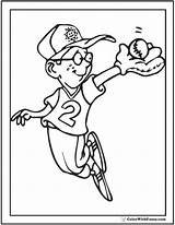 Baseball Coloring Pages Printable Outfielder Print Batter Colorwithfuzzy sketch template
