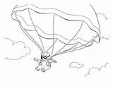 Parachute Oso Getcolorings sketch template