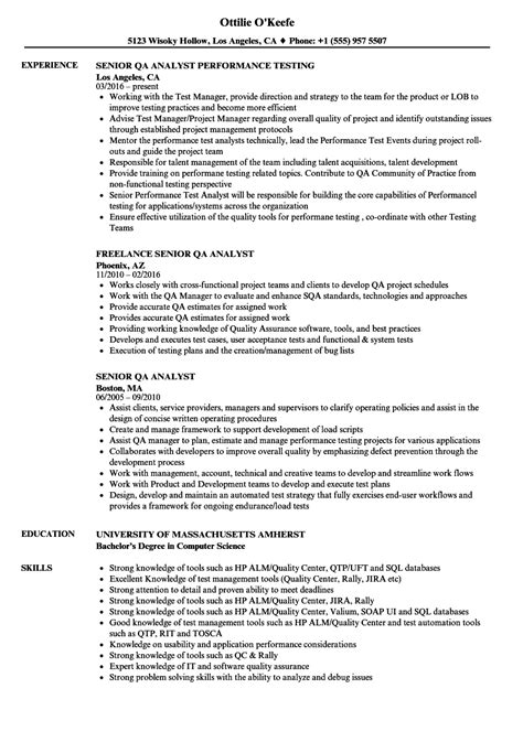 test analyst resume template mt home arts