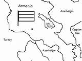 Armenia Map Worksheet Flag Handout Printable Introductory Geography Teaching sketch template