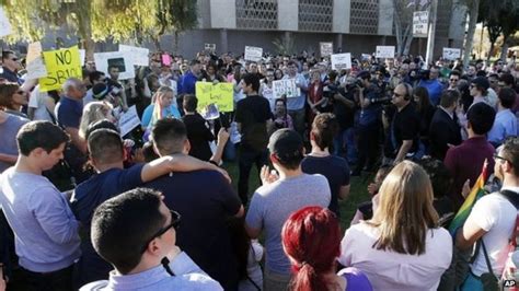 Arizona Anti Gay Bill Sparks Protests In Two Cities Bbc News
