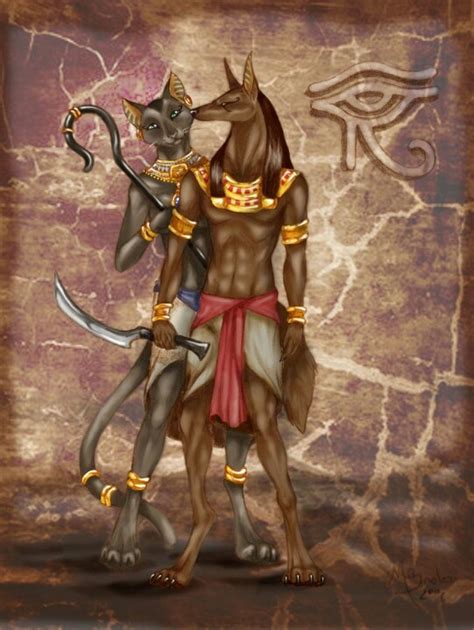 anubis and bast ancient egyptian gods bastet egyptian gods