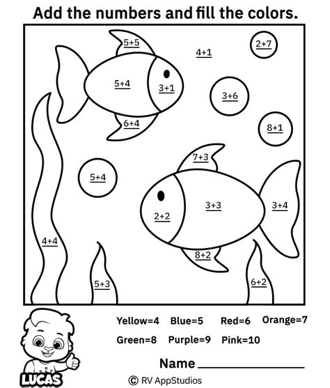 addition worksheet coloring pages  kids