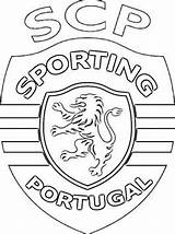 Sporting Portugal Clube Fussball Voetbalclubs Ausmalbilder Europese Malvorlage Zo álbum Escolher sketch template