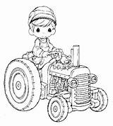 Precious Agricultor Tractor Profesiones Agrónomo Colouring Vacas Printable Pinto Coloringbook4kids sketch template