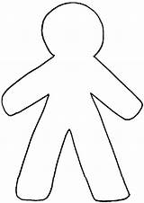 Outline Body Template Clipart Man Human Gingerbread Drawing Person Kids Printable Blank Coloring Clip Children Figure Boy Iron Easy Diagram sketch template