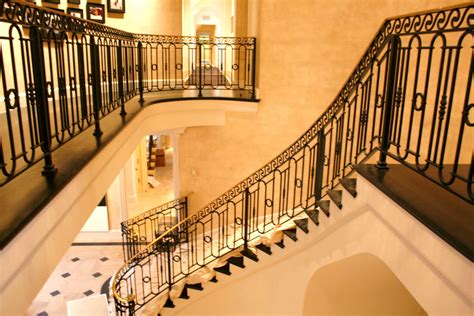 wrought iron stair railings  creating awesome  interior