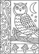 Coloring Dover Pages Book Publications Owl Books Owls Doverpublications Adult Adults Welcome Doodle Zb Samples Colouring Uil Kleurplaat Dahlen Noelle sketch template