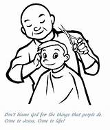 Barber Coloring Pages Shop Hair God Exists Titbits Getdrawings Kids Cut Color Choose Board Apostolic sketch template
