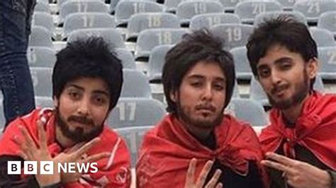 Disguised Women Sneak Into Iranian Football Match Bbc News