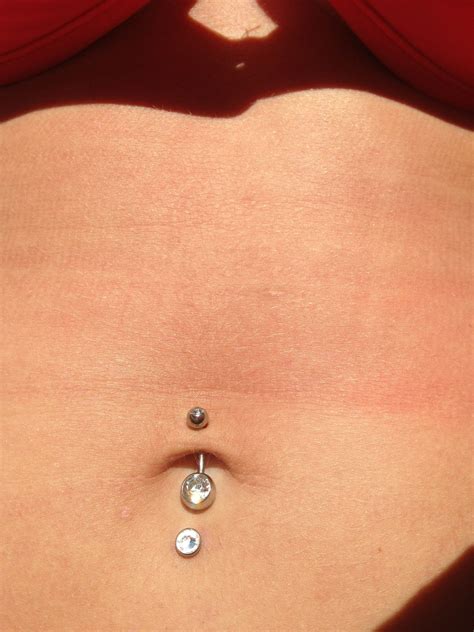 Belly Button Piercing With Dermal Underneath It Healed So Well I Love