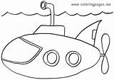 Coloring Submarine Transporte Colorear Medios Yellow Gambar Acuaticos Mewarnai Kapal Selam Acuáticos Terrestre Transportasi Designlooter Coloringhome Webstockreview sketch template