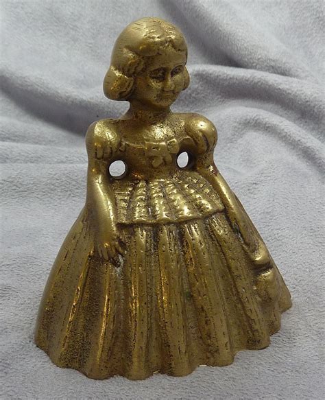 Brass Bell Shaped Southern Belle Girl From Rarefinds On Ruby Lane