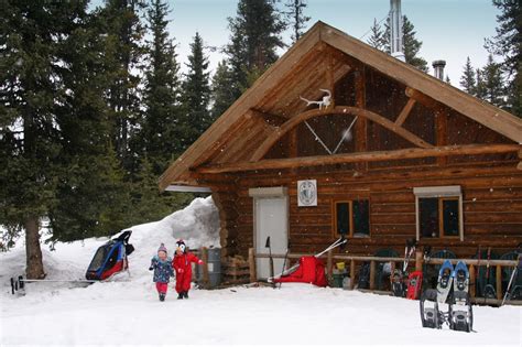 family adventures   canadian rockies family backcountry cabin