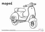 Moped sketch template