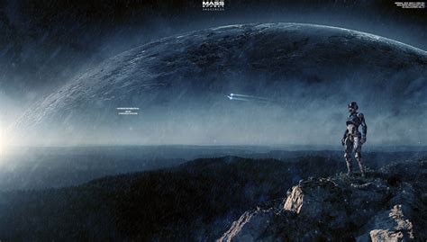 Wallpaper Landscape Mass Effect Night Planet Nature Sky Earth