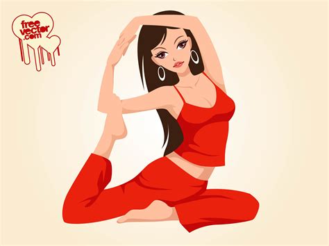 yoga girl vector vector art and graphics