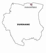 Suriname Map Coloring sketch template