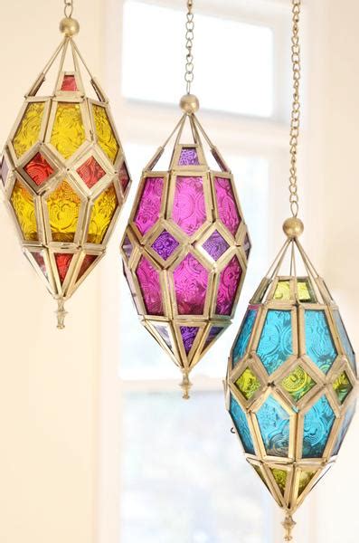 Glass Hanging Lantern Unique Patterned Glass In
