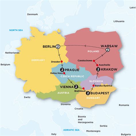 Map Of Czech Republic And Austria Travelsfinders