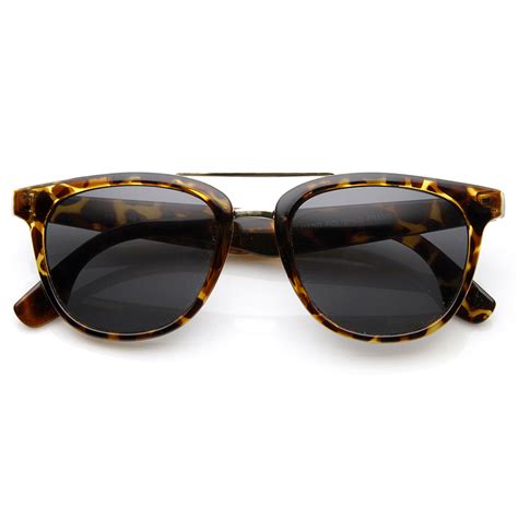 classic horned rim horn rimmed sunglasses with metal crossbar ebay