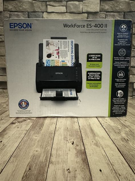 Epson Workforce B11b261201 Es 400 Ii Duplex Desktop Document Scanner