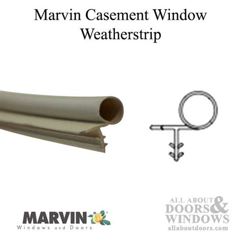 marvin casement window bulb weather strip jamb sill   beige