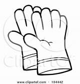 Gloves Coloring Outline Clipart Hand Pair Gardening Illustration Pages Glove Royalty Toon Hit Rf Boxing Gloved Preview Poster Print Printable sketch template