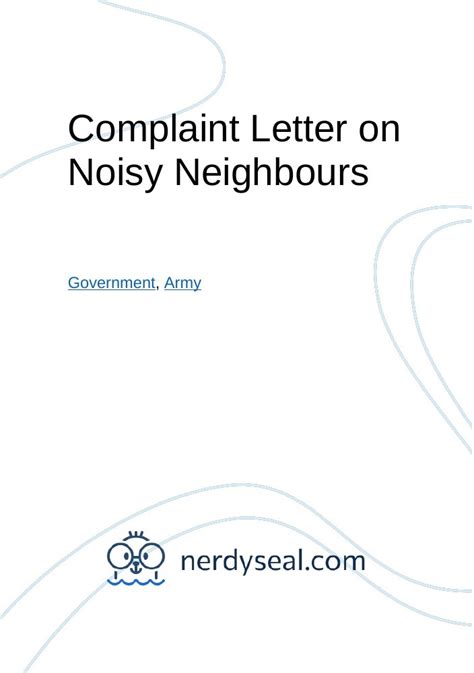 complaint letter  noisy neighbours  words nerdyseal