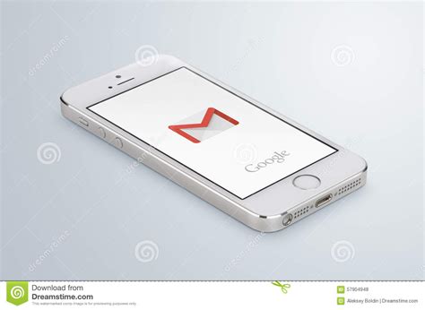 google gmail app logo   white apple iphone  display