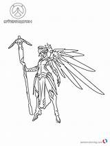 Overwatch Mercy Bettercoloring sketch template