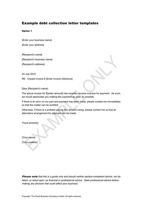 collection letter template   documents   word