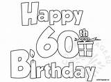 Birthday 60 Happy Coloring Coloringpage Eu sketch template