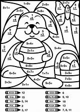 Math Printable Coloring Worksheet Addition Pages Kids Subtraction sketch template