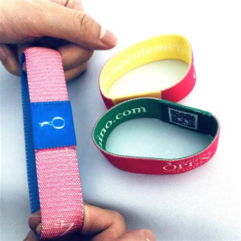 double side printed fabric rfid elastic wristband  ultralight ev chip manufacturer factory
