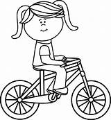 Bike Girl Riding Bicycle Clipart Coloring Pages Clip Ride Transportation Drawing Biking Car Cycling Outline Girls Bmx Land Rider Boy sketch template
