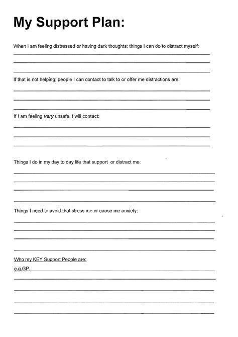 mental health printable worksheets