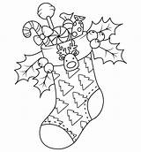 Stocking Coloring Christmas Pages Printable Printablee sketch template