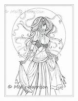 Coloring Pages Gypsy Printable Belly Dancer Fantasy Molly Bohemian Getcolorings Getdrawings Colorings sketch template