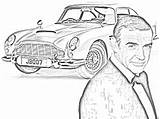 Bond James Coloring Pages Cars Two Part Filminspector Aston Gearhead 1964 Martin Running Keep Has sketch template