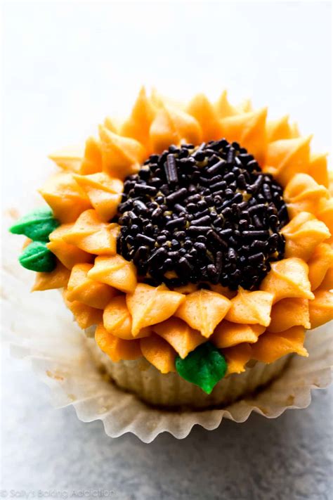 sunflower cupcakes video sallys baking addiction