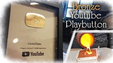 Casting Real Bronze Youtube Play Button 10 000