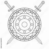 Shield Spartan Template Coloring Pages Templates sketch template